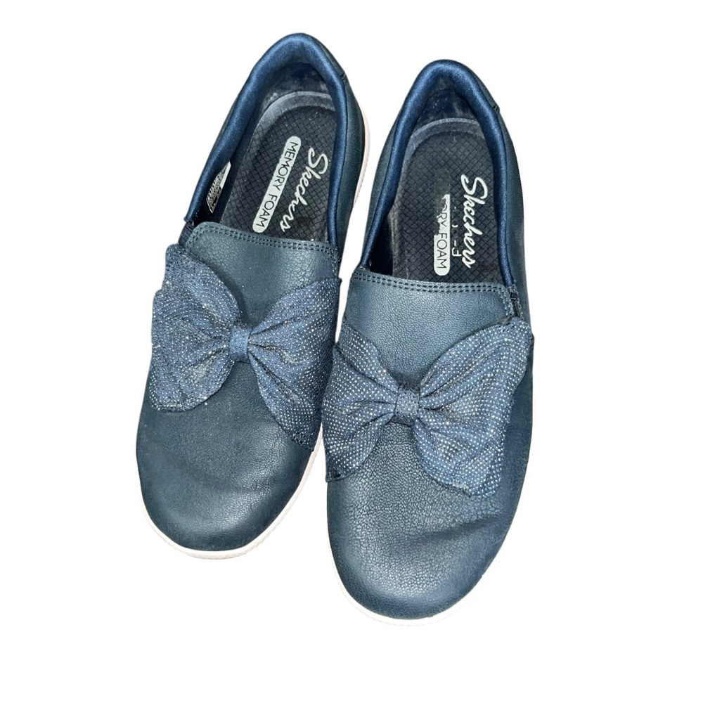 Skechers Memory‎ Foam 6.5  Dark Blue Slip On